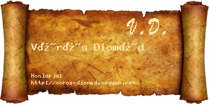 Vörös Dioméd névjegykártya